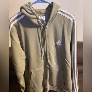Adidas size XL hoodie green and white